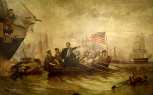 Battle of Lake Erie by William Henry Powell. Oil on canvas, 1873. Source: U.S. Senate.