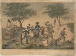 Seige [sic] of Fort Meigs by D.W. Kellogg & Co., 1845. From the Anne S. K. Brown Military Collection, Brown University, Providence, Rhode Island.